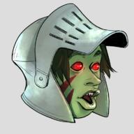 armor artist:artsy_nada character:rabbiteater emote glowing_eyes goblin green_hair head_only helmet male meta:meme open_mouth red_eyes redfang_five redfang_tribe sharp_teeth short_hair simple_background solo spoiler:volume6 transparent_background warrior // 800x800 // 591.0KB // rating:Safe