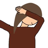 arm_raised artist:me brown_chestwear brown_hair character:erin_solstice dab earther female front_view human innkeeper long_hair meta:meme simple_background smile solo spoiler:book1 sweatshirt upper_body white_background // 768x768 // 91.5KB // rating:Safe