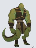 artist:pkay character:grimalkin_duveig drake front_view green_scales looking_at_viewer mage male muscle sharp_nails simple_background solo standing white_background yellow_eyes // 766x1000 // 458.0KB // rating:Safe