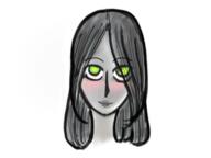 artist:tomeo black_hair blush character:cognita female front_view golem green_eyes head_only looking_at_viewer medium_hair sexless simple_background smile solo truestone_golem white_background // 2048x1536 // 2.1MB // rating:Safe