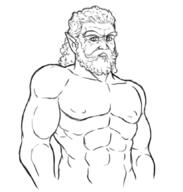 artist:lechatdemon beard character:eldavin character:teriarch front_view half-elf long_ears looking_at_viewer male medium_hair monochrome muscle mustache nipple nipple_(male) nude simple_background solo upper_body white_background // 822x864 // 188.6KB // rating:Safe