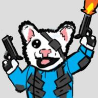 artist:mg character:mrsha character:snake copyright:metal_gear cosplay druid emote eyepatch female gnoll gun holding_pistol meta:animated meta:crossover open_mouth pistol simple_background solo transparent_background upper_body white_fur // 500x500 // 125.3KB // rating:Safe