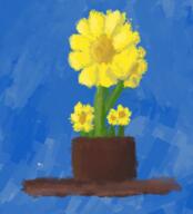 artist:gridcube blue_background faery_flower flower marchinn marchinn_2024 plant pot simple_background spoiler:book2 // 1288x1418 // 833KB // rating:Safe