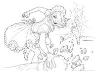 artist:lechatdemon attack back_view boots character:oc character:serafierre_val_lischelle-drakle dagger dress dungarees fangs female front_view gloves group high_heels looking_at_viewer maid_dress male meta:inntober meta:inntober_2023 monochrome open_mouth prompt25 prompt_vampire sharp_teeth short_hair side_view simple_background spoiler:volume7 stone trio vampire wall white_background // 4325x3217 // 2.4MB // rating:Safe