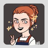 apron artist:achu blue_eyes bright_skin brown_background character:erin_solstice copyright:picrew copyright:picrew_137904 disembodied_hand earring earther female freckles front_view innkeeper jewelry looking_at_viewer open_mouth peace_sign red_hair simple_background smile solo sparkle spoiler:book1 sweatshirt transparent_background white_chestwear // 600x600 // 174.7KB // rating:Safe