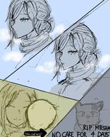 artist:chalyon blue_background character:lyonette_du_marquin character:mrsha comic copyright:jojo's_bizarre_adventure duo female fog front_view gnoll head_only human looking_at_viewer medium_hair meta:meme nobility princess scarf side_view smile snow snow_ball spoiler:volume4 text upper_body // 4724x5906 // 1.9MB // rating:Safe