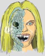 artist:gridcube black_eyes blonde_hair blue_eyes blue_scales bright_skin character:rasea_zecrew drowned_folk female front_view head_only human light long_hair looking_at_viewer medium_hair open_mouth sharp_teeth simple_background smile solo spoiler:volume7 transparent_background // 468x583 // 342.8KB // rating:Safe